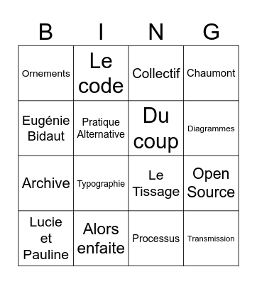Bilan Gagouz Bingo Card