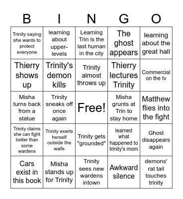 LQ Storm and Fury Ch. 2 Bingo Card
