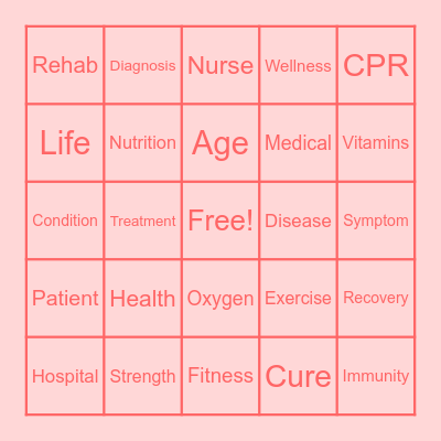 Healthcare Bingo Card