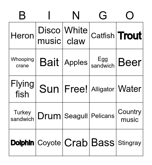 Rockport Bingo Card