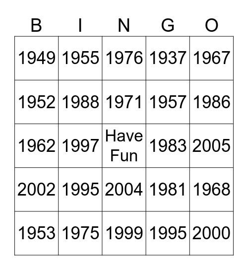 HELP A CUTOMER BORN IN..... Bingo Card