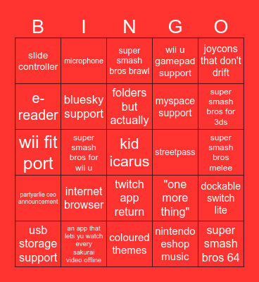 3/27 direct Bingo Card