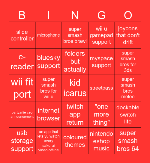 3/27 direct Bingo Card