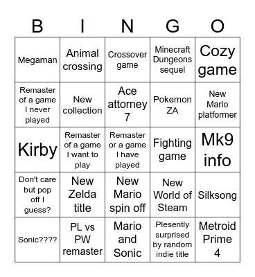 Switch Direct 27/3/25 Bingo Card