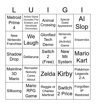 Reggie Direct(s) Spring 2025 Bingo Card
