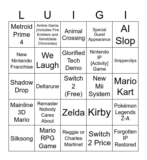 Reggie Direct(s) Spring 2025 Bingo Card
