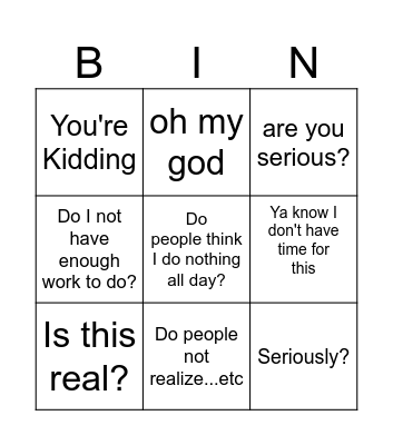 Abe's Next Words Bingo Card