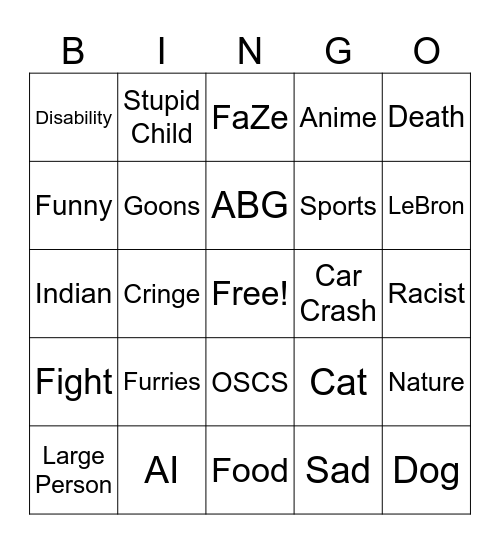 Reels Bingo Card