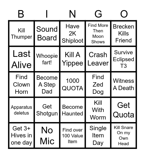 For The Company - Crohwz Edition Bingo Card