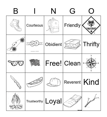 Cub Scout Bingo! Bingo Card