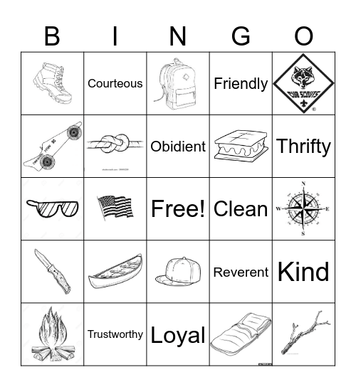 Cub Scout Bingo! Bingo Card