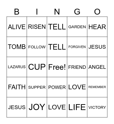 NEW LIFE - EASTER Bingo Card