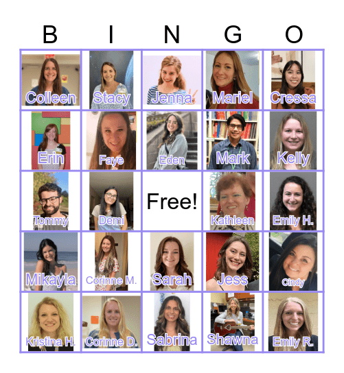 Child Life & Creative Arts Therapies 2025 Bingo! Bingo Card