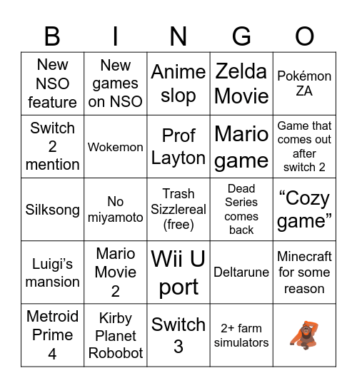 March 27th Direct Bingo Card