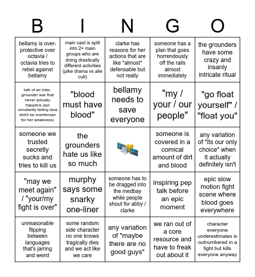 the 100 bingo Card