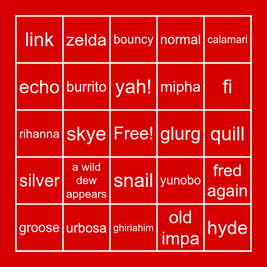 LCG TEST STAFF BINGO Card
