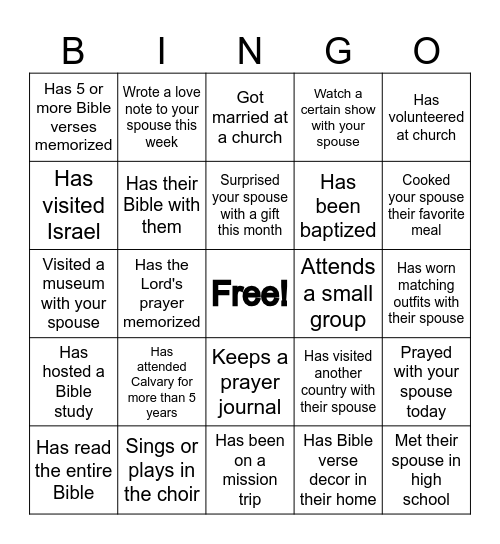Find Someone Who... Bingo Card