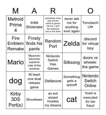 Surprise March Direct Bingo Card