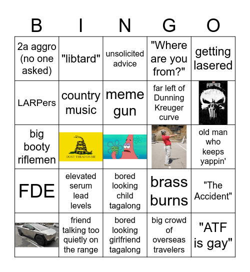gun range bingo Card