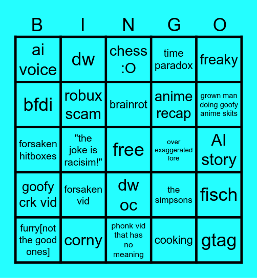 yt doom scrooling Bingo Card