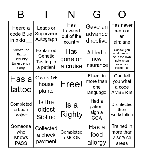 Access Week 2025! Bingo Card