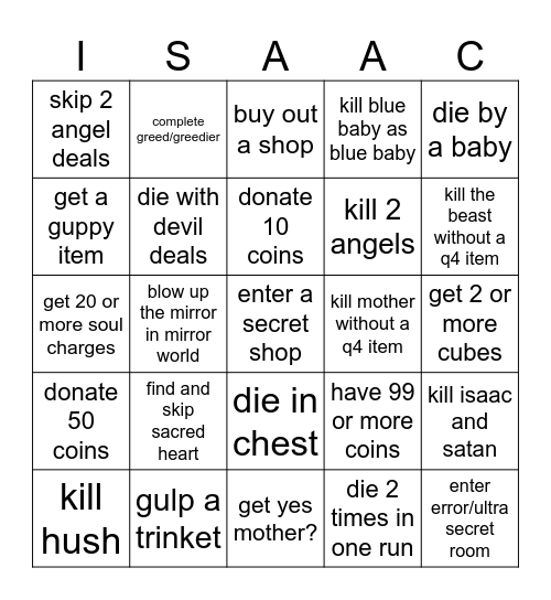 Bingo Card