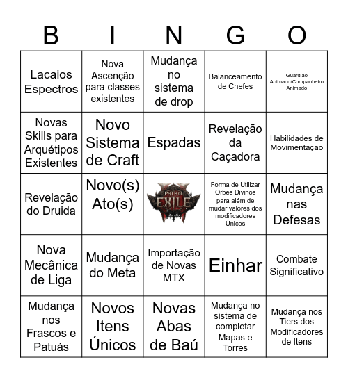 Bingo Poe2 Bingo Card