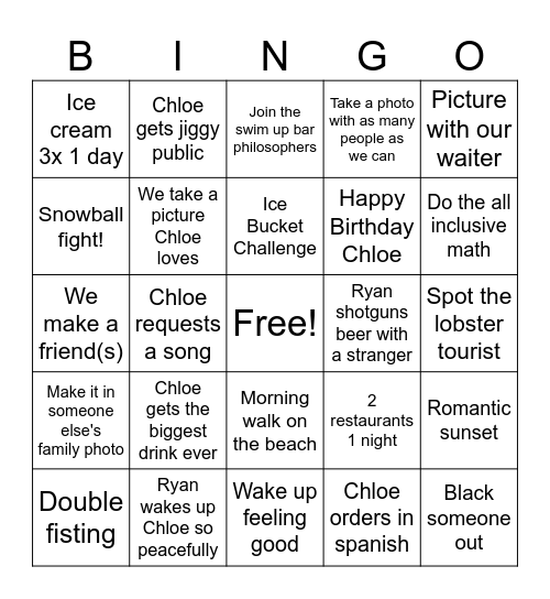 Mexico Time 2025 Bingo Card