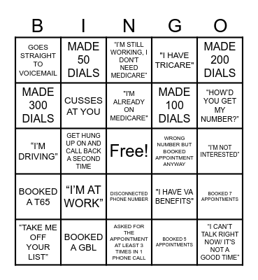 PROSPECTING BINGO Card