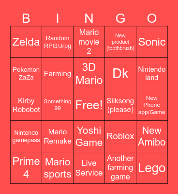 Switch Direct Bingo Card