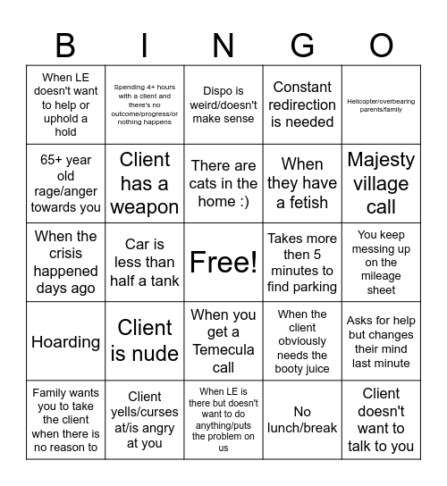 This Actually Happened Bingo Card