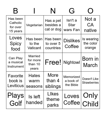 Search 192 - Confidence Bingo Card
