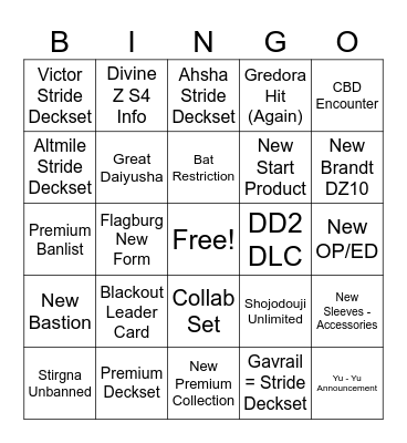 CFV Spring 2025 Bingo Card