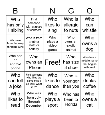 Palm Canyon Swim & Social - Icebreaker Bingo Card