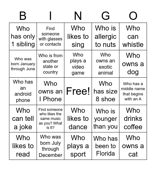 Palm Canyon Swim & Social - Icebreaker Bingo Card