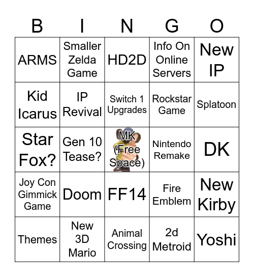 Switch 2 Direct PREDICKS Bingo Card