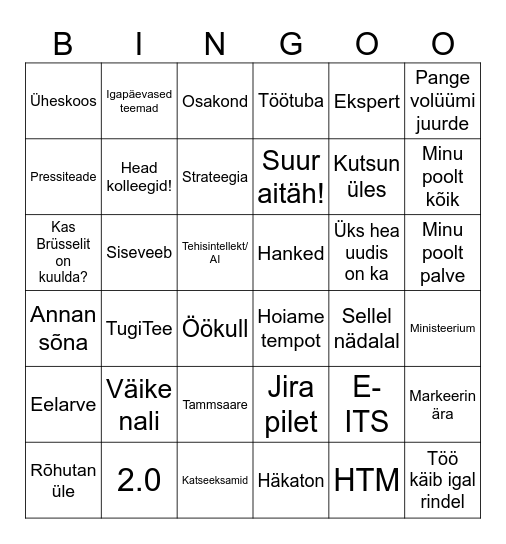 ÜLO bingo Card