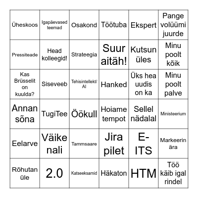 ÜLO bingo Card