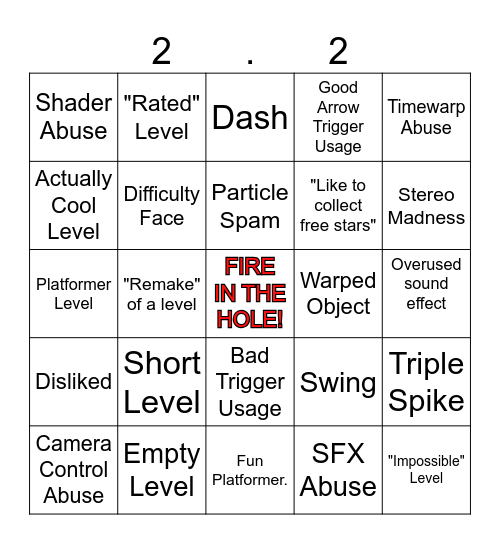Recent Tab Bingo (2.2) Bingo Card