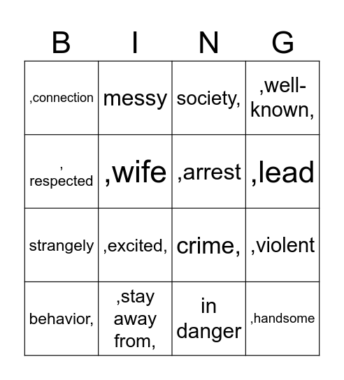 lead a double life-just thinking unit 3 Bingo Card