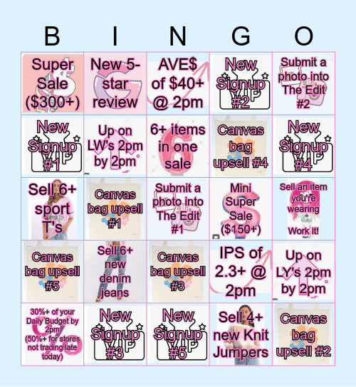 VIC Fri-Yay Bingo! Bingo Card