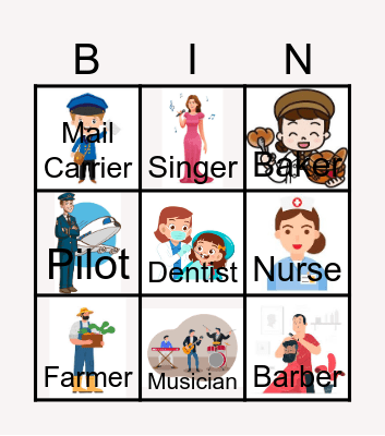 Occupation Bingo Card