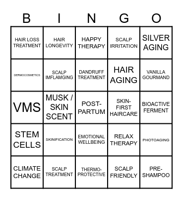 HAIR CARE - 2025 Bingo Card