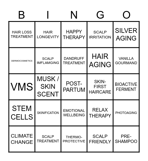 HAIR CARE - 2025 Bingo Card