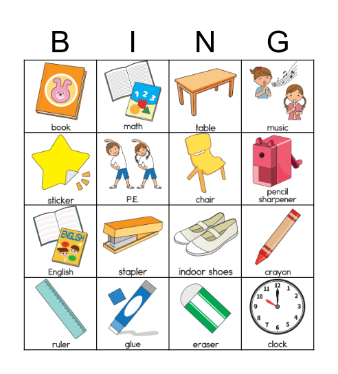 Welcome to Kids Duo Bingo Card