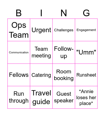 Business Buzzword Bingo! Bingo Card