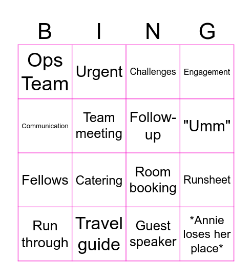 Business Buzzword Bingo! Bingo Card