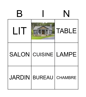 La maison Bingo Card