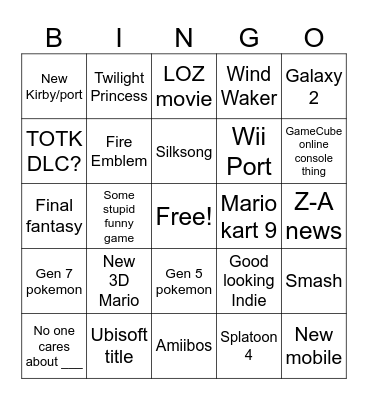 3/27 direct Bingo Card