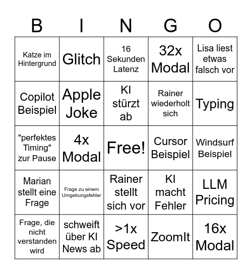 Bingo Card